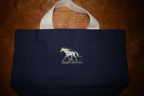 Horse Logo on Blue Bag